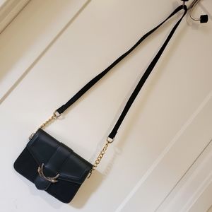 Topshop Black Purse with chain & snake details